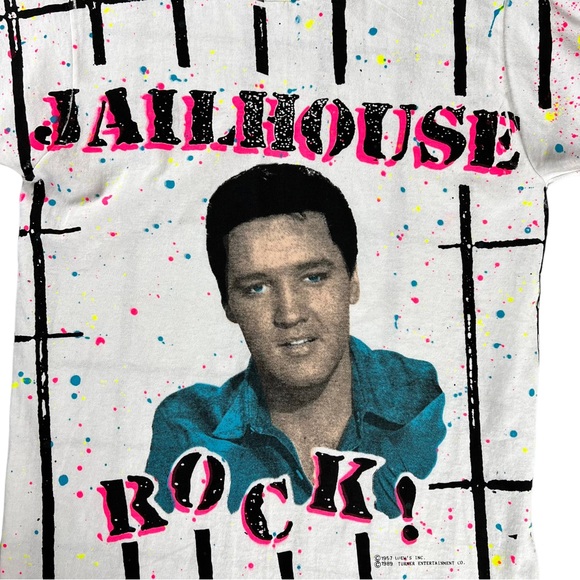 Vintage Liberty Flyer Elvis Jailhouse Rock T Shirt Size Medium - Picture 5 of 15